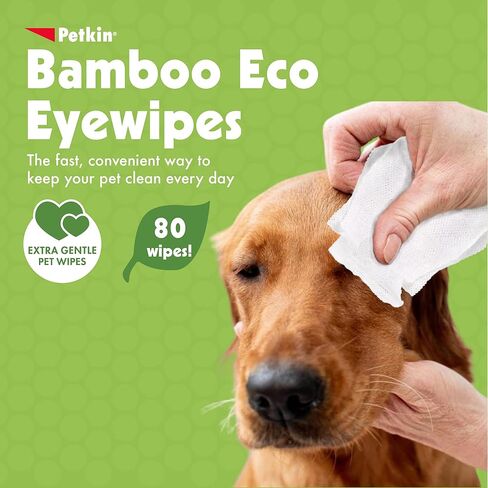 Petkin Bamboo Eco Eyewipes, 80 Count in Kuwait