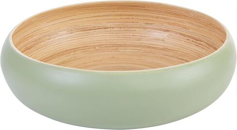 Fruit Bowl for Kitchen Counter – Handmade Spun Bamboo, Large 11.75" Fruit Basket, Eco-Friendly Decorative Serving Bowl for Home Decor, Produce Storage & Centerpiece (Gray) in Saudi Arabia