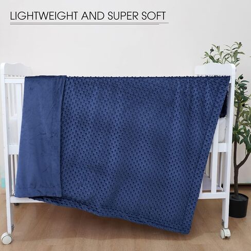 david's kids Micro Fleece Minky Baby Blanket for Boys Girls Neutral with Double Layer and Soothing Raised Dots, Breathable and Soft Lightweight Receiving Blanket for Newborns 30x40 Inches, White in Saudi Arabia