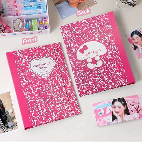 SZHTSWU A5 Binder Kpop Photocard Album with 20Pcs Inner 3 Inch Photo Album Sleeves in Loose Leaf Refillable 6 Rings Stone Pattern Binder Cover Photocard Holder Book for Picture Cards Storage,Green in Kuwait