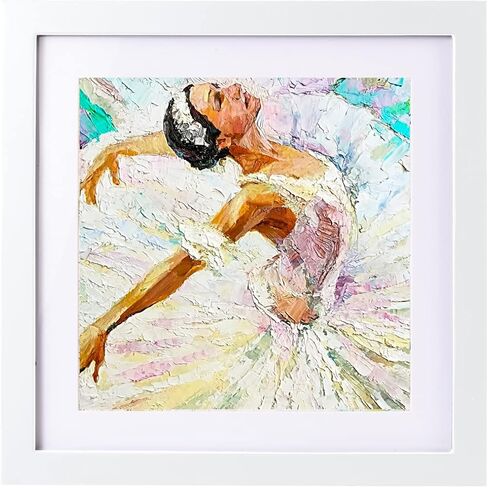 إطار صورة بإطار ملصق من wyooxoo مقاس 20 × 20 من الخشب الصلب الأبيض مع إطار حائط معرض شبكي للصور والأعمال الفنية والملصقات (20 × 20 (عبوة واحدة)، أبيض) in Saudi Arabia
