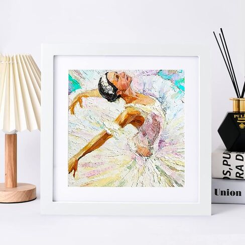 إطار صورة بإطار ملصق من wyooxoo مقاس 20 × 20 من الخشب الصلب الأبيض مع إطار حائط معرض شبكي للصور والأعمال الفنية والملصقات (20 × 20 (عبوة واحدة)، أبيض) in Saudi Arabia