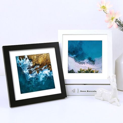 إطار صورة بإطار ملصق من wyooxoo مقاس 20 × 20 من الخشب الصلب الأبيض مع إطار حائط معرض شبكي للصور والأعمال الفنية والملصقات (20 × 20 (عبوة واحدة)، أبيض) in Saudi Arabia