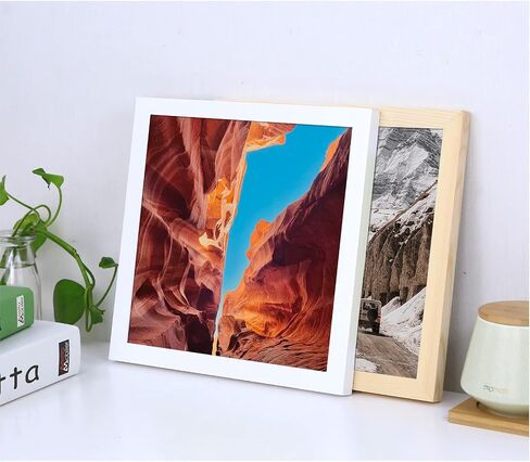 إطار صورة بإطار ملصق من wyooxoo مقاس 20 × 20 من الخشب الصلب الأبيض مع إطار حائط معرض شبكي للصور والأعمال الفنية والملصقات (20 × 20 (عبوة واحدة)، أبيض) in Saudi Arabia
