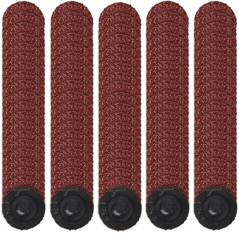 SI FANG 100 قطعة 1 بوصة تغيير سريع لفة قفل القرص أقراص صنفرة أكسيد الألومنيوم أقراص خشنة حبيبات R نوع قرص تكييف السطح لمطحنة القالب، إعداد السطح، الطحن والتلميع (60 حبيبة حمراء أو رمادي داكن) in Kuwait