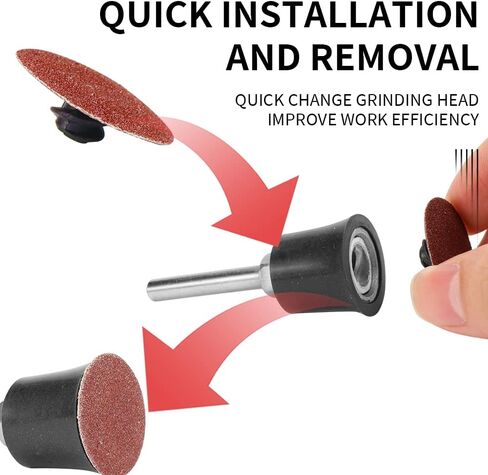 SI FANG 100 قطعة 1 بوصة تغيير سريع لفة قفل القرص أقراص صنفرة أكسيد الألومنيوم أقراص خشنة حبيبات R نوع قرص تكييف السطح لمطحنة القالب، إعداد السطح، الطحن والتلميع (60 حبيبة حمراء أو رمادي داكن) in Kuwait
