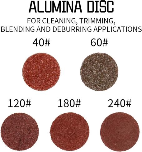SI FANG 100 قطعة 1 بوصة تغيير سريع لفة قفل القرص أقراص صنفرة أكسيد الألومنيوم أقراص خشنة حبيبات R نوع قرص تكييف السطح لمطحنة القالب، إعداد السطح، الطحن والتلميع (60 حبيبة حمراء أو رمادي داكن) in Kuwait