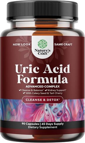 Uric Acid Vitamins for Men and Women – Herbal Full Body Cleanse Joint Support Muscle Recovery and Kidney Support Supplement - Dietary Supplement Pure Tart Cherry Milk Thistle and Bromelain Antioxidant in Saudi Arabia