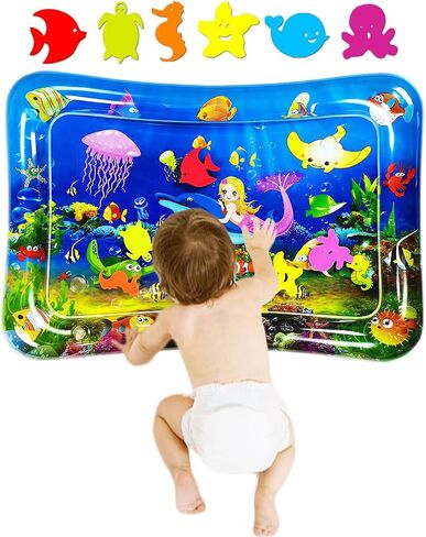 ZHUYNXIR Water mat Infant Toys, Water mat Baby, Inflatable Play Mat Water Cushion Baby Toys, Fun Early Development Activity Play Center for Newborn (27.5x20 in) in Saudi Arabia