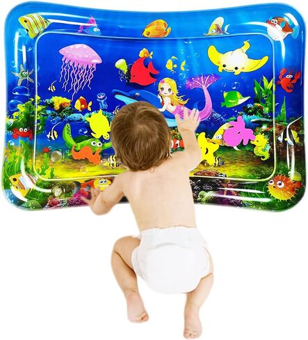 ZHUYNXIR Water mat Infant Toys, Water mat Baby, Inflatable Play Mat Water Cushion Baby Toys, Fun Early Development Activity Play Center for Newborn (27.5x20 in) in Saudi Arabia