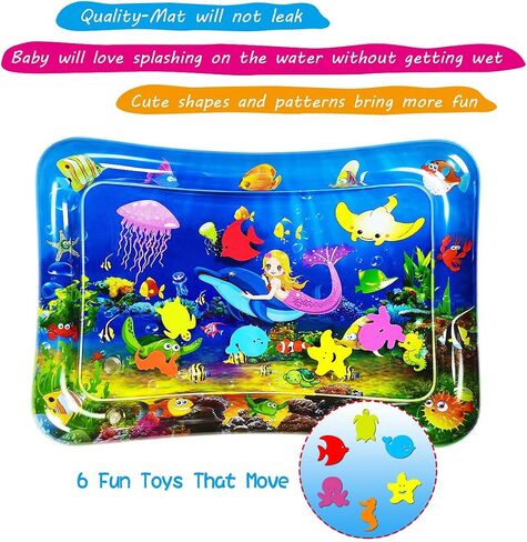 ZHUYNXIR Water mat Infant Toys, Water mat Baby, Inflatable Play Mat Water Cushion Baby Toys, Fun Early Development Activity Play Center for Newborn (27.5x20 in) in Saudi Arabia