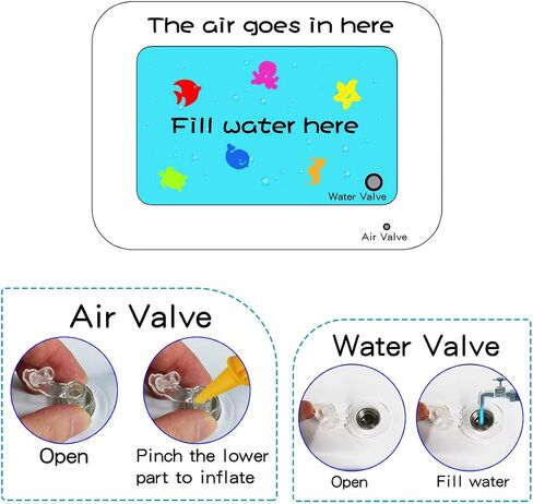 ZHUYNXIR Water mat Infant Toys, Water mat Baby, Inflatable Play Mat Water Cushion Baby Toys, Fun Early Development Activity Play Center for Newborn (27.5x20 in) in Saudi Arabia
