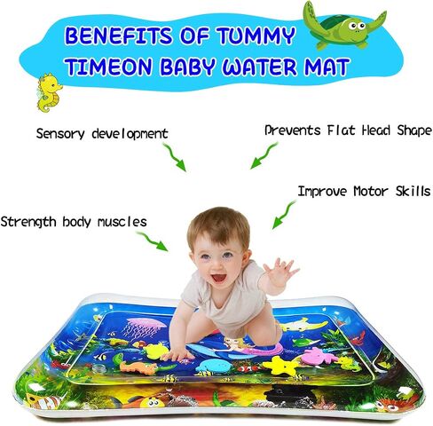 ZHUYNXIR Water mat Infant Toys, Water mat Baby, Inflatable Play Mat Water Cushion Baby Toys, Fun Early Development Activity Play Center for Newborn (27.5x20 in) in Saudi Arabia