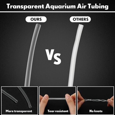 Zhengmy 230 ft Standard Size Airline Tubing for Fish Tank Clear and Flexible Aquarium Air Pump Accessories 3/16'' Tubing for Fish Tank Air Pump, Aquariums, Terrariums in Saudi Arabia