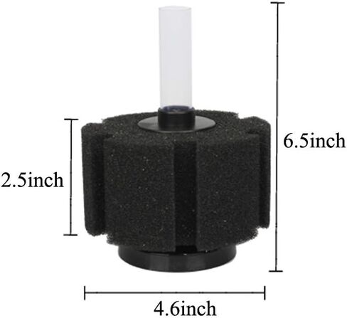 ALEGI Aquarium Sponge Filter with Airline Tubing, Check Valves, Suction Cups for 55 Gallon Fish Tank, Betta, Nano, Shrimp, Fry in Saudi Arabia