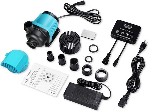 660GPH Aquarium Return pump with LCD display controller, DC 24V 25W aquarium pump for saltwater freshwater aquarium,fish tank,sump,20 speeds ECO Quiet Submersible and inline pump in Kuwait