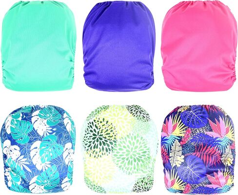 Leekalos Cloth Diapers Reusable for Boys and Girls, Baby Diaper Cloth with Inserts & Wet Bag One Size in Saudi Arabia