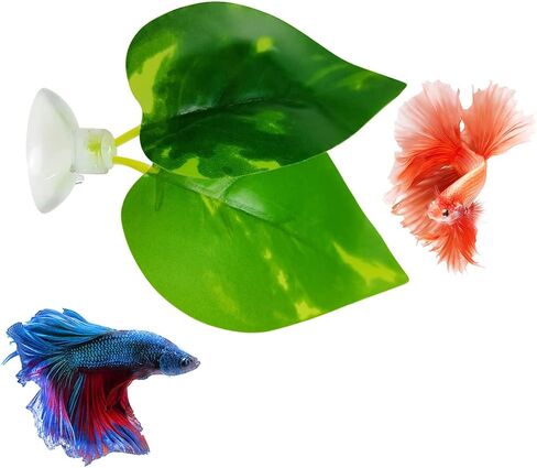 Noodoky Betta Leaf Hammock Silicone Peace Plant Accessories, Beta Fish Leaf Rest Pad Bed, Beta Tank Decorations (1-Pack) in Kuwait