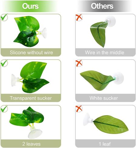 Noodoky Betta Leaf Hammock Silicone Peace Plant Accessories, Beta Fish Leaf Rest Pad Bed, Beta Tank Decorations (1-Pack) in Kuwait