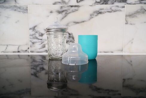 4 أوقيات. مجموعة زجاجات ماسون DIY: زجاجات أطفال زجاجية خالية من مادة BPA يمكنك صنعها بنفسك باستخدام برطمانات ماسون من المنزل، مصنوعة في الولايات المتحدة الأمريكية. in Kuwait