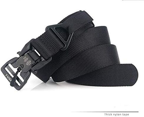 Tactical Belt，1.5" Nylon Web Duty Work Belt,with Magnetic Quick Release Buckle，Environmentally Friendly Nylon Material,for Waist 36"-42",Economical Packaging(Black) in Saudi Arabia