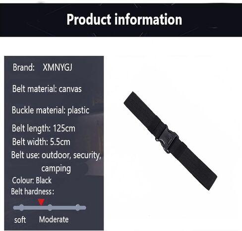 XMNYGJ حزام تكتيكي متعدد الاستخدامات، أحزمة للرجال، حزام تكتيكي سريع الفك 5.32 سم، حزام نطاق تكتيكي، حزام إطلاق النار الحرب مع تطبيق مع 2 من حافظين يمكن تفكيكها للحزام. in Kuwait
