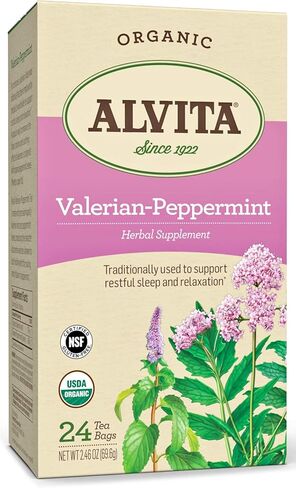 Alvita Tea, Organic Valerian Peppermint, 24 Count in Kuwait