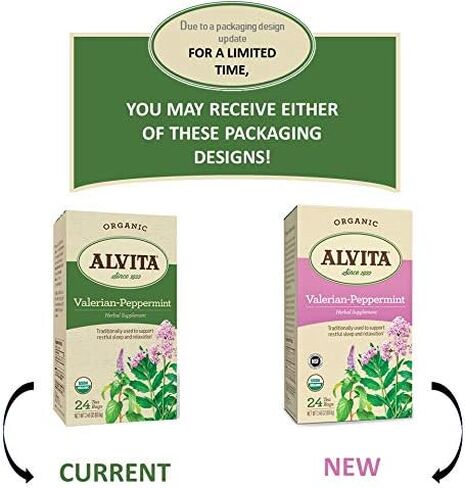 Alvita Tea, Organic Valerian Peppermint, 24 Count in Kuwait