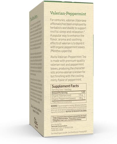 Alvita Tea, Organic Valerian Peppermint, 24 Count in Kuwait