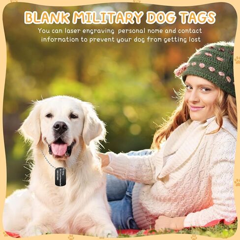 Military Dog Tags Set Blank Bulk Aluminum Blank Dog Tags Ball Steel Chain Rectangle Metal Stamping Tags for DIY Decorative Craft Pet Dog Identification Tags Supplies, Black(200 Sets) in Kuwait