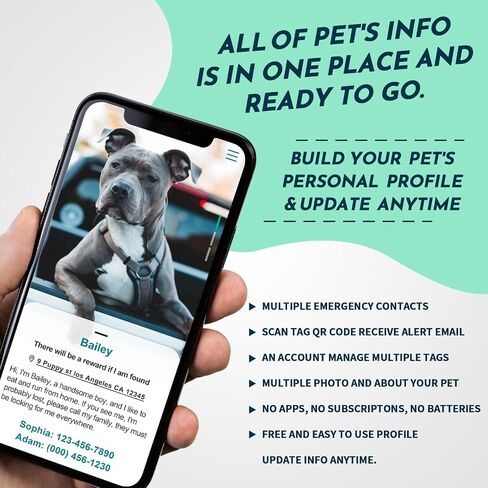 MYLUCKYTAG رمز الاستجابة السريعة سيليكون معرف الحيوانات الأليفة علامة الكلب القط، ملف تعريف الحيوانات الأليفة عبر الإنترنت، البريد الإلكتروني لتنبيه موقع الحيوانات الأليفة، علامة الحيوانات الأليفة الرقمية، علامة الكلب الهادئ، معرف الحيوانات الأليفة المتين in Saudi Arabia