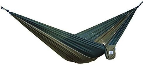 Portable Parachute Camping Hammocks Lightweight Nylon Fabric Travel Hammock (Blue/Black, 295cm x 198cm/Double) in Saudi Arabia