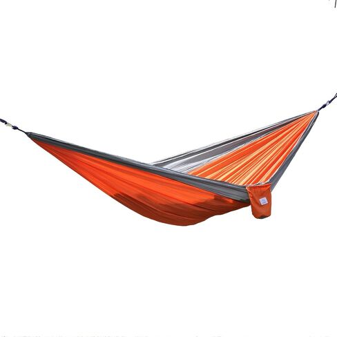 Portable Parachute Camping Hammocks Lightweight Nylon Fabric Travel Hammock (Blue/Black, 295cm x 198cm/Double) in Saudi Arabia