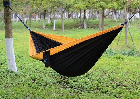 أرجوحة تخييم مفردة ومزدوجة من Esup - أرجوحة محمولة من النايلون خفيفة الوزن، أفضل أرجوحة مظلات مع أشرطة شجرة لحقائب الظهر والتخييم والسفر in Kuwait