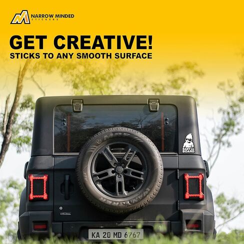 ملصق طفل على متن السيارة لطيف ومضحك لكارلوس من هانج أوفر، ملصقات فينيل سوداء وبيضاء (عبوتان) in Kuwait