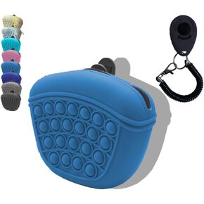 Silicone Treat Pouch for Pet Training,Portable treat pouch,Dog Training Container,Treat Bags with Waist Clip,Small Training Bag,small bag for leash-BPA free (black)