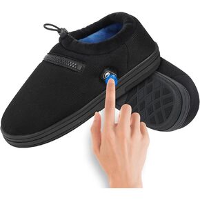 شباشب ساخنة، جهاز تدفئة القدم الكهربائي للجنسين مع بطارية قابلة لإعادة الشحن 5000 مللي أمبير في الساعة، حذاء مزدوج للتحكم بمفتاح مزدوج للحفاظ على دفء القدمين للرجال والنساء - مقاس صغير in Kuwait