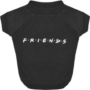 Friends TV Show Iconic Logo Dog T Shirt in Black - Friends Dog Shirt, Cute Dog Clothes, Dog Apparel, Dog Tee, Puppy Dog Shirts, Clothing for Dogs, Pet Shirt, Shirts for Dogs, Puppy Clothes