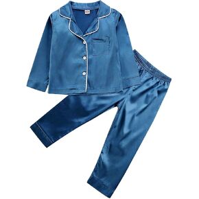 Toddler Baby Girl Satin Silk Shirts Loungwear Pants Leopard Clothes Short Sleeve in Saudi Arabia