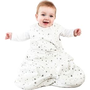 حقيبة نوم أساسية للأطفال من Woolino 4 Season - صوف ميرينو وقطن عضوي - كيس نوم لحديثي الولادة بسحاب ثنائي الاتجاه - بطانية يمكن ارتداؤها للرضع - 0-6 أشهر - الأرض in Kuwait