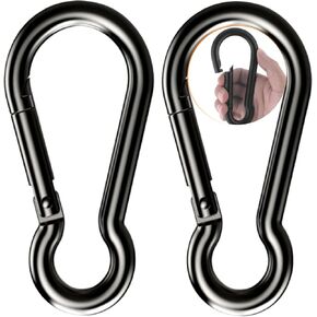 مشبك حلقة تسلق، 5.5 بوصة مشابك حلقة تسلق شديدة التحمل، 2 حزمة حلقة تسلق كبيرة، موصل حبل عالي التحمل للمفاتيح مجموعة أرجوحة التخييم والصيد والمشي لمسافات طويلة والسفر in Kuwait