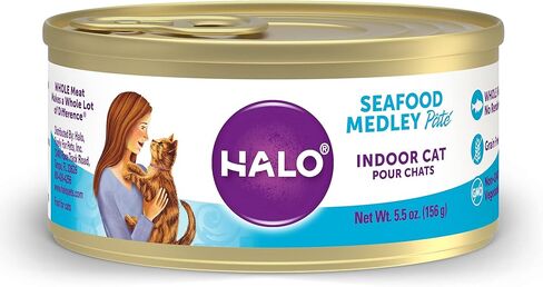 Halo Indoor Wet Cat Food, 5.5oz Can (Pack of 12) in Kuwait