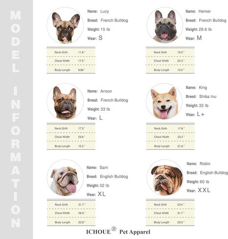تي شيرت iChoue French Bulldog عالي التمدد للكلاب المتوسطة الحجم الكبيرة Frenchie Pug English Pitbull Boston Terrier شريط أزرق - L in Kuwait