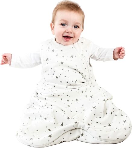 Woolino Merino Wool and Organic Cotton Baby Sleeping Bag - 4 Season Classic Sleep Sack - Two-Way Zipper Sleeping Bag for Baby and Toddler - 6-18 Months - Sheep in Saudi Arabia