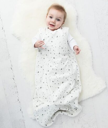 Woolino Merino Wool and Organic Cotton Baby Sleeping Bag - 4 Season Classic Sleep Sack - Two-Way Zipper Sleeping Bag for Baby and Toddler - 6-18 Months - Sheep in Saudi Arabia