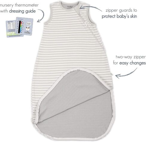 Woolino Merino Wool and Organic Cotton Baby Sleeping Bag - 4 Season Classic Sleep Sack - Two-Way Zipper Sleeping Bag for Baby and Toddler - 6-18 Months - Sheep in Saudi Arabia