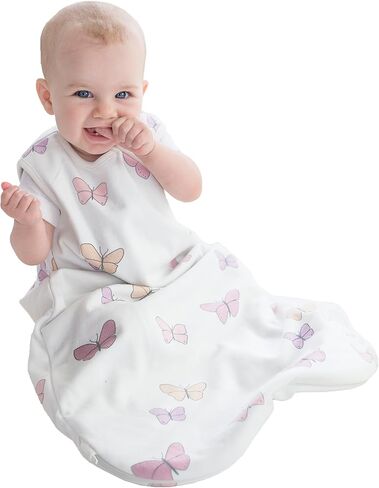 Woolino Merino Wool and Organic Cotton Baby Sleeping Bag - 4 Season Classic Sleep Sack - Two-Way Zipper Sleeping Bag for Baby and Toddler - 0-6 Months - Sage in Saudi Arabia