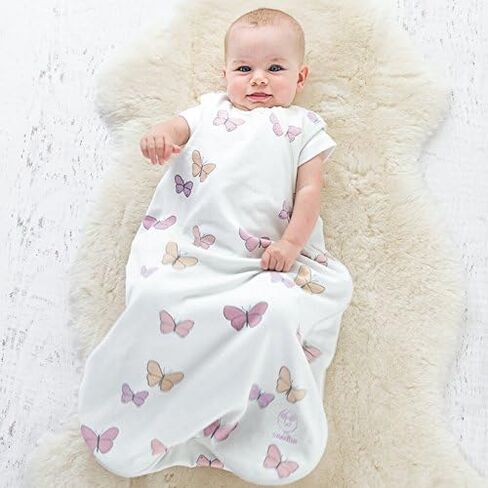 Woolino Merino Wool and Organic Cotton Baby Sleeping Bag - 4 Season Classic Sleep Sack - Two-Way Zipper Sleeping Bag for Baby and Toddler - 0-6 Months - Sage in Saudi Arabia
