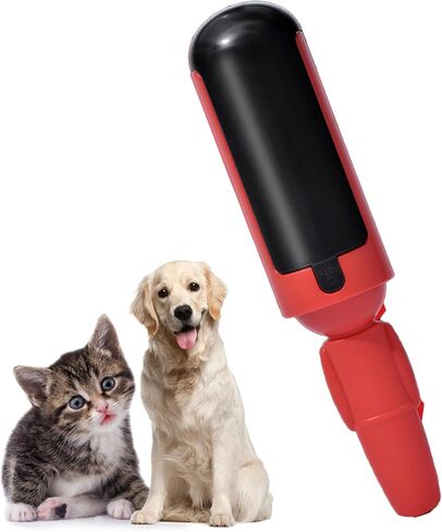 Pet Hair Remover Reusable pet Hair Remover Dog and cat Hair Remover for Sofas, Furniture, Carpets, car Seats with self-Cleaning Base Upgraded Animal Hair Remover Tool (Red Black) in Saudi Arabia
