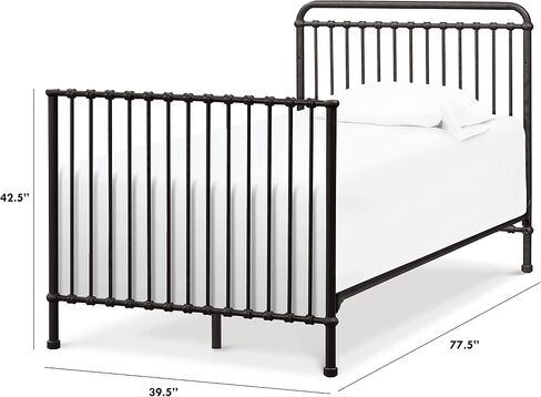 Namesake Twin Size Bed Conversion Kit for Winston Mini Crib in Vintage Gold in Saudi Arabia